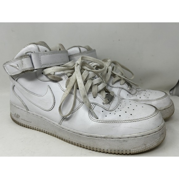 Nike Other - NIKE AIR FORCE 1 Mid '07 Mens 13 Triple White Sneakers Shoes 315123-111